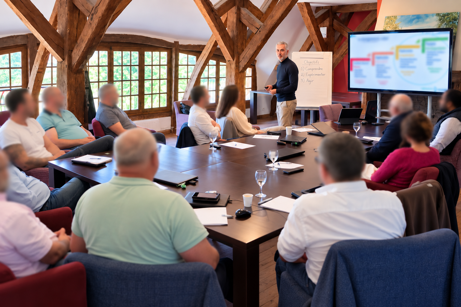 Animation d’une formation URTAM auprès d’un groupe de managers